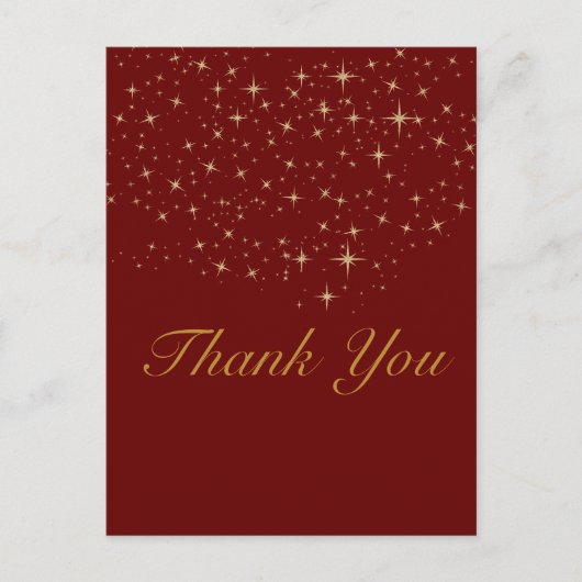金ゴールドスター感謝していユー葉書 ポストカード (正面)
