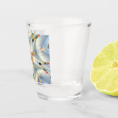 金ゴールドスター抽象デザインサンダー_コーブ ショットグラス (右)