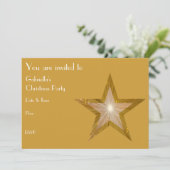 金ゴールドスター招待フロント文字 招待状 (スタンド正面)