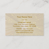 金ゴールドスター淡い色の名刺テンプレート 名刺 (裏面)