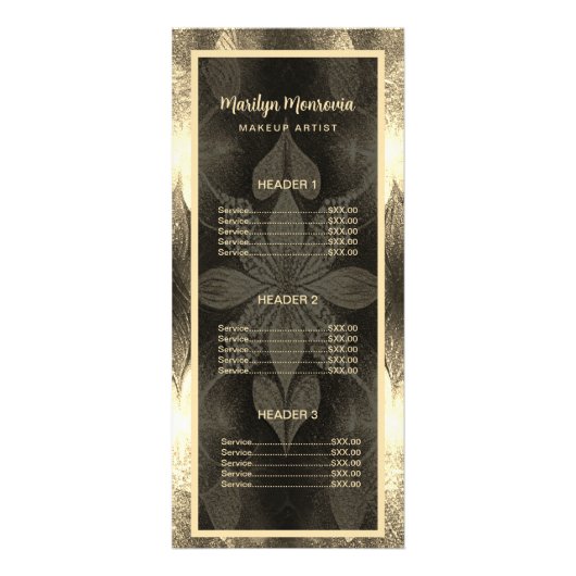 金ゴールドスター美しいサロン ラックカード (正面)