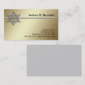 金ゴールドスター・オブ・デイビッド・ビジネス・カード 名刺 (正面/裏面)