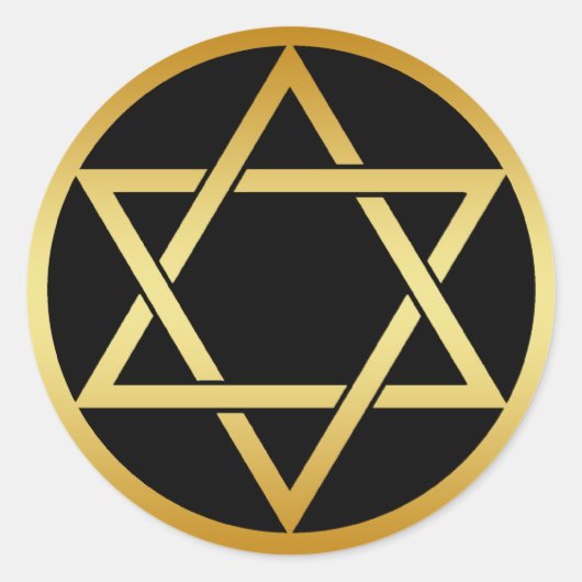 金ゴールドスター・オブ・デイビッド ラウンドシール (正面)