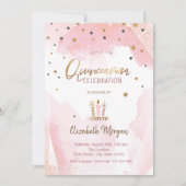 金ゴールドスター、キャンドルグラデーションキンセアニェラ 招待状 (正面)