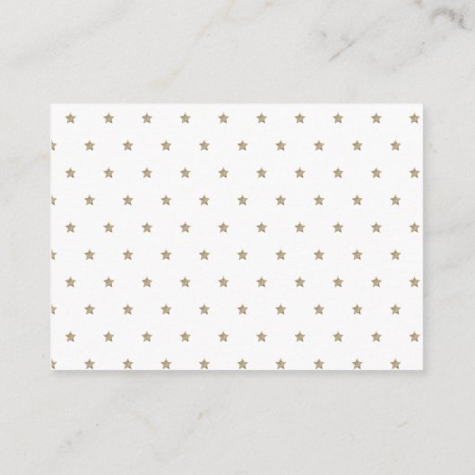 金ゴールドスター&クラウドベビーシャワーアドバイスカード エンクロージャーカード (裏面)