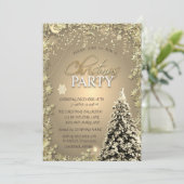 金ゴールドスター、クリスマスツリー会社クリスマスパーティー 招待状 (スタンド正面)