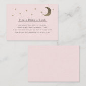 金ゴールドスター&ムーンピンクお願いブックカード エンクロージャーカード (正面/裏面)