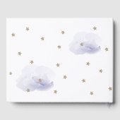 金ゴールドスター&ラベンダークラウドベビーシャワー ゲストブック (裏面)