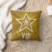 "金ゴールドスター" 'VIP'装飾用クッションスクエア クッション (ブランケット)