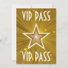 金ゴールドスター「VIP PASS」の招待（白） 招待状