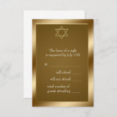 金ゴールドスターRSVP 出欠カード (正面/裏面)