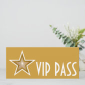 金ゴールドスター'VIP PASS'招待金ゴールド長 招待状 (スタンド正面)