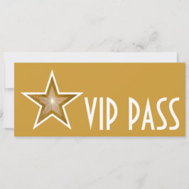 金ゴールドスター'VIP PASS'招待金ゴールド長 招待状
