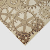 金ゴールドスチームパンクギアパターン、レトロ未来的 薄葉紙 (詳細)