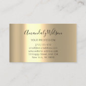 金ゴールドスチールメタルプロフェッショナルミニマリズムエレガント 名刺 (裏面)