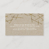 金ゴールドスティック紙吹雪モダンナチュラルビジネスカード 名刺 (裏面)