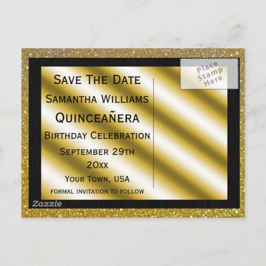 金ゴールドスティレット&ストリーマーキンセニェラ 案内ポストカード (裏面)