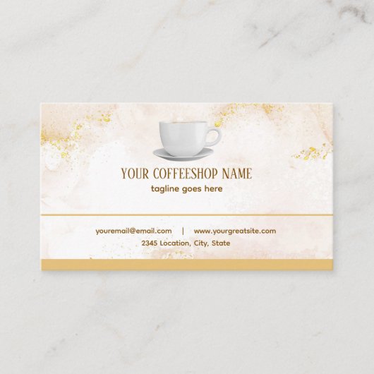 金ゴールドステインカフェコーヒーショップリワードロイヤリティカード ロイヤリティカード (正面)