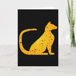 金ゴールドステンドグラス猫CrystalKatzカード カード