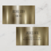 金ゴールドステンレススチールメタル名刺 名刺 (正面/裏面)
