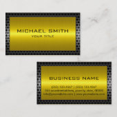 金ゴールドステンレスモダン鋼縁ど金 名刺 (正面/裏面)