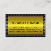 金ゴールドステンレスモダン鋼縁ど金 名刺 (裏面)