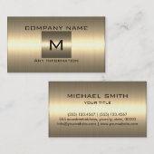 金ゴールドステンレス鋼の外観 名刺 (正面/裏面)