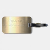 金ゴールドステンレス鋼金属ラゲッジタグ ラゲッジタグ (裏面横)