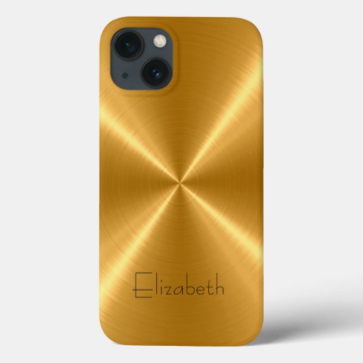 金ゴールドステンレス鋼 Case-Mate iPhoneケース (裏面)