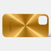 金ゴールドステンレス鋼 Case-Mate iPhoneケース (裏面 (横))