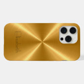 金ゴールドステンレス鋼 iPhoneケース (裏面横)