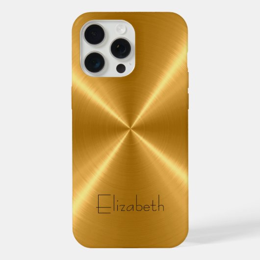 金ゴールドステンレス鋼 iPhoneケース (裏面)