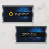 金ゴールドストックのロゴ | 黒いタイリング | デジタルグローブ 名刺 (正面/裏面)