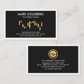 金ゴールドストック財務グラフフレーム 名刺 (正面/裏面)