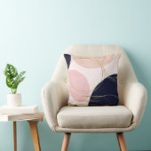 金ゴールドストモダンロークと円のピンクミニマルデザイン クッション (椅子)