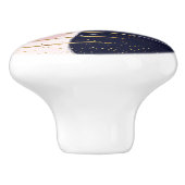 金ゴールドストモダンロークと円のピンクミニマルデザイン セラミックノブ (側面)