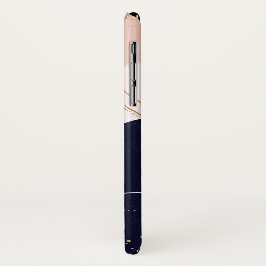 金ゴールドストモダンロークと円のピンクミニマルデザイン Case-Mate iPhoneケース (裏面/左)