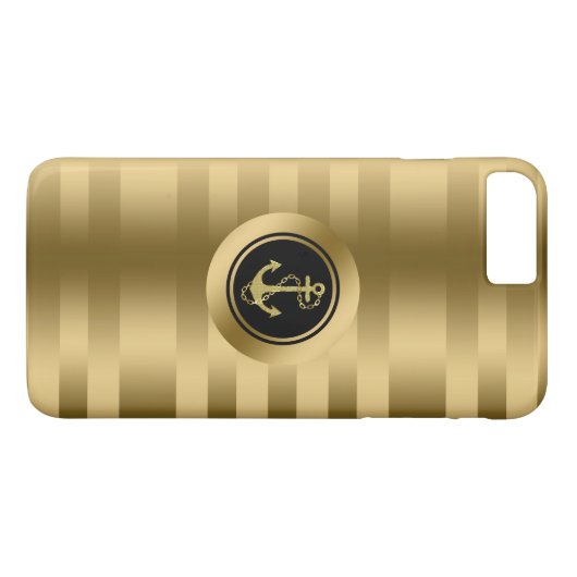 金ゴールドストライプといかり Case-Mate iPhoneケース (裏面(横))