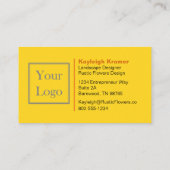 金ゴールドストライプとヒマワリモノグラムの 名刺 (裏面)