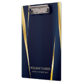 金ゴールドストライプと青の背景 クリップボード (左)