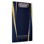 金ゴールドストライプと青の背景 クリップボード (右)