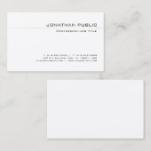 金ゴールドストライプのシンプルテンプレートラグジュアリー洗練 名刺 (正面/裏面)