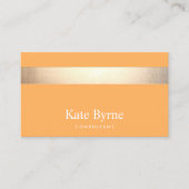 金ゴールドストライプのモダンオスタイリッシュレンジ 名刺 (正面)