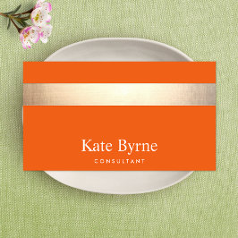 金ゴールドストライプのモダンオスタイリッシュレンジ 名刺