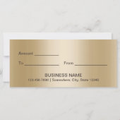 金ゴールドストライプのモダンヒョウのギフト券 (裏面)