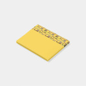 金ゴールドストライプの長方形 ポストイット (アングル)