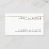 金ゴールドストライプの高級クリエイティブミニマルデザイントレンディー 名刺 (正面)