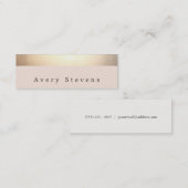 金ゴールドストライプの(照らモダンせスタイリッシュない) スキニー名刺 (正面/裏面)