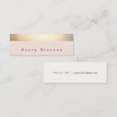 金ゴールドストライプの(照らモダンせスタイリッシュない) スキニー名刺 (正面/裏面)