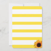 金ゴールドストライプアンドサンフラワーバルミツワー招待状 招待状 (裏面)